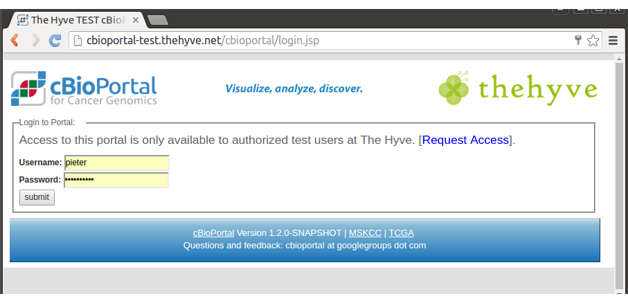 Login page example
